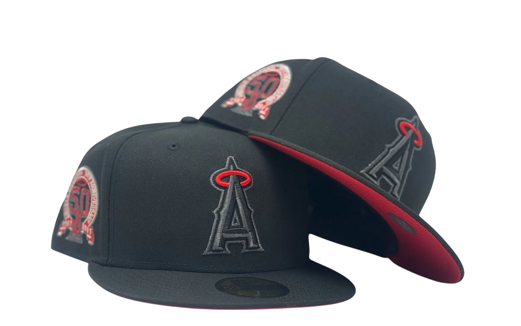California Angels 59 Fifty Black/ Red