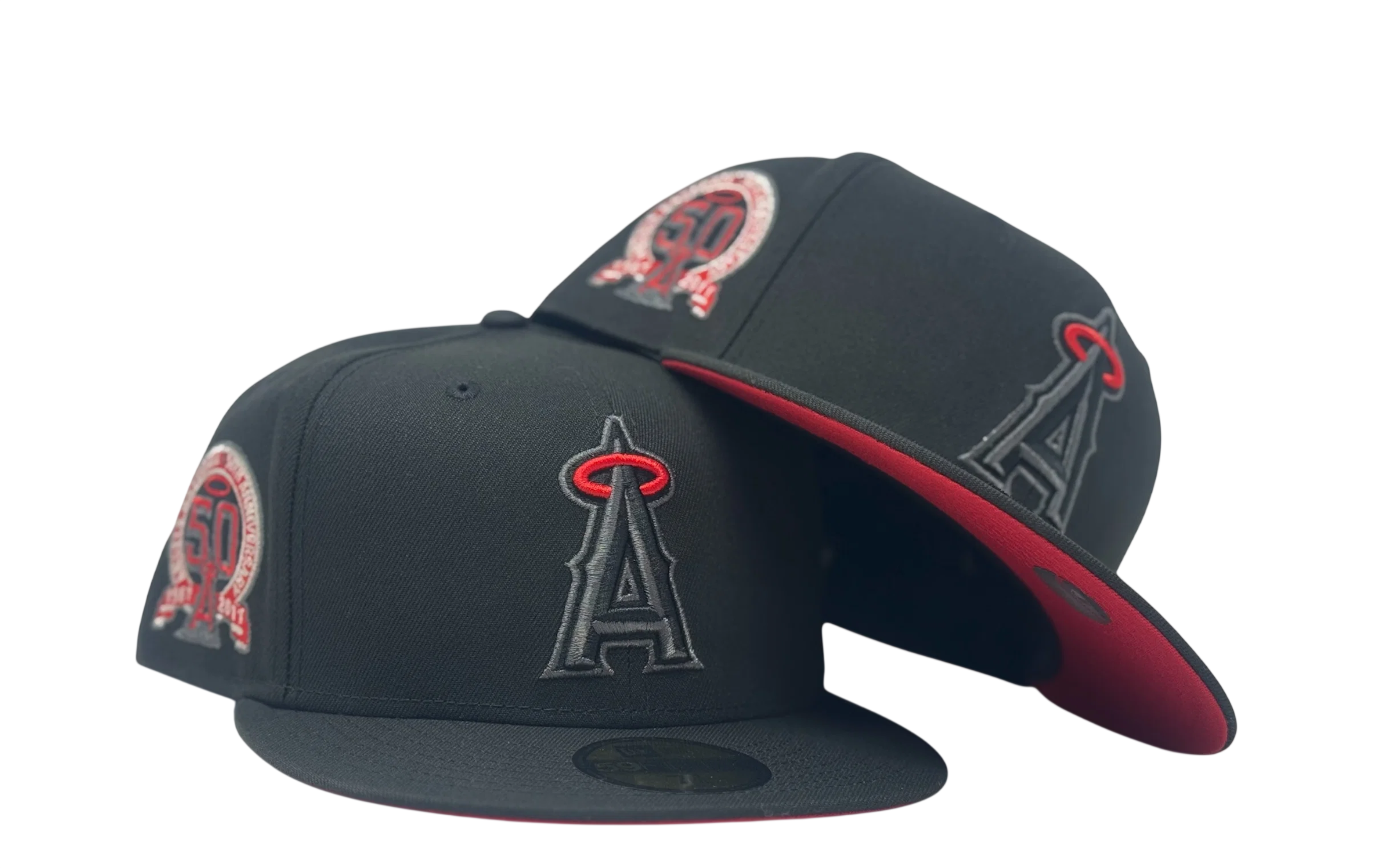 California Angels 59 Fifty Black/ Red